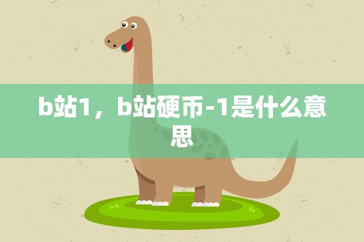 b站1，b站硬币-1是什么意思