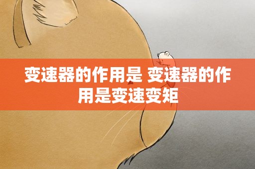变速器的作用是 变速器的作用是变速变矩