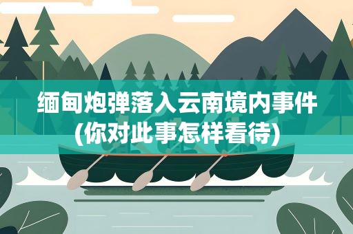 缅甸炮弹落入云南境内事件(你对此事怎样看待)