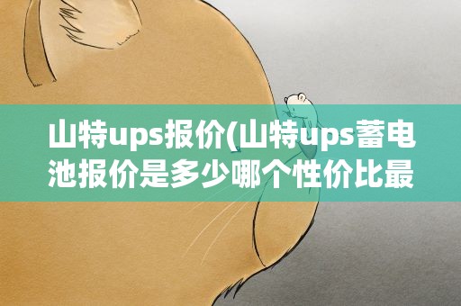 山特ups报价(山特ups蓄电池报价是多少哪个性价比最高)