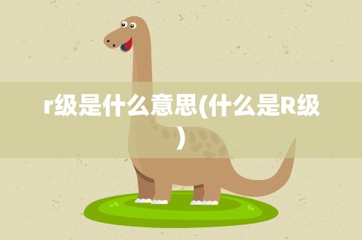 r级是什么意思(什么是R级)
