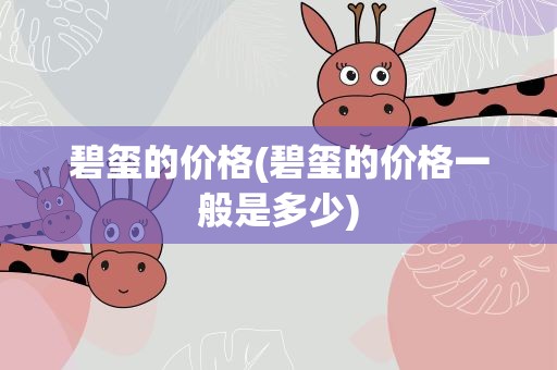 碧玺的价格(碧玺的价格一般是多少)