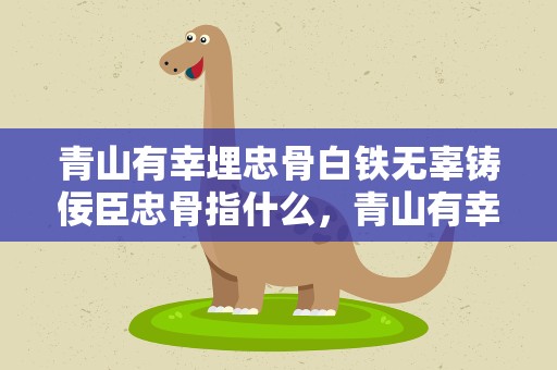 青山有幸埋忠骨白铁无辜铸佞臣忠骨指什么，青山有幸埋忠骨 白铁无辜铸佞臣忠骨指什么