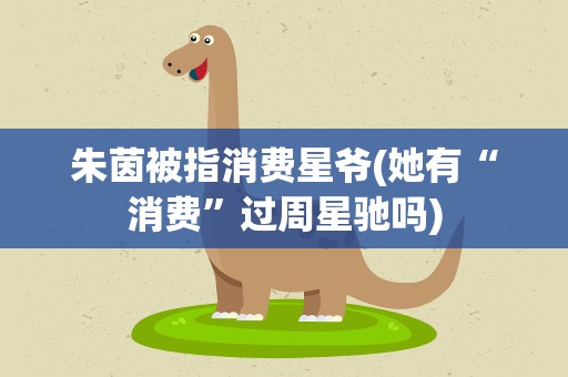 朱茵被指消费星爷(她有“消费”过周星驰吗)