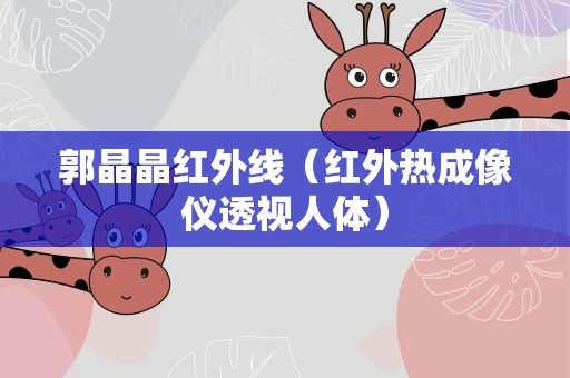 郭晶晶红外线（红外热成像仪透视人体）