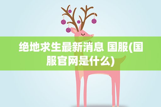 绝地求生最新消息 国服(国服官网是什么)