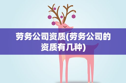 劳务公司资质(劳务公司的资质有几种)