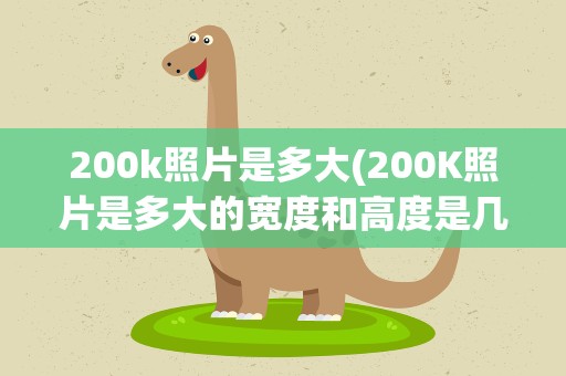 200k照片是多大(200K照片是多大的宽度和高度是几乘几)