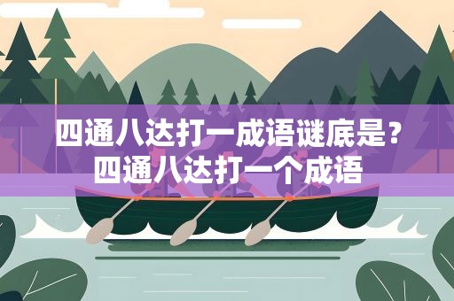 四通八达打一成语谜底是？四通八达打一个成语