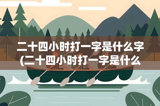二十四小时打一字是什么字(二十四小时打一字是什么字儿)