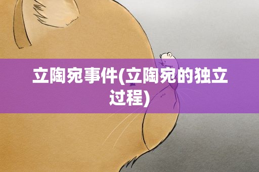立陶宛事件(立陶宛的独立过程)