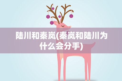 陆川和秦岚(秦岚和陆川为什么会分手)