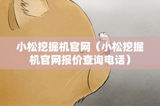 小松挖掘机官网（小松挖掘机官网报价查询电话）