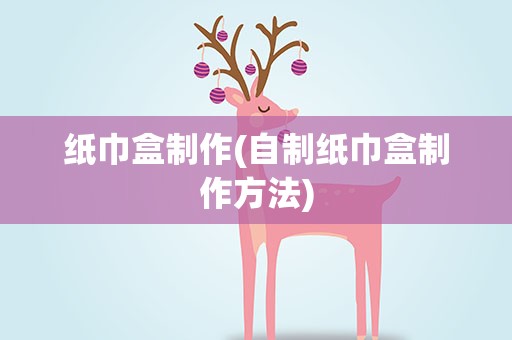 纸巾盒制作(自制纸巾盒制作方法)