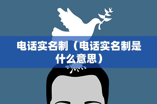 电话实名制（电话实名制是什么意思）