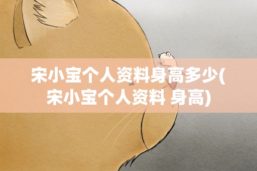 宋小宝个人资料身高多少(宋小宝个人资料 身高)