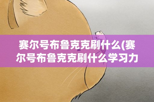 赛尔号布鲁克克刷什么(赛尔号布鲁克克刷什么学习力)