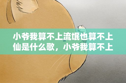 小爷我算不上流氓也算不上仙是什么歌，小爷我算不上流氓也算不上仙是什么歌曲