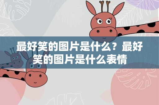 最好笑的图片是什么？最好笑的图片是什么表情