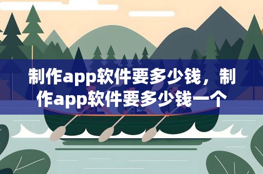 制作app软件要多少钱，制作app软件要多少钱一个