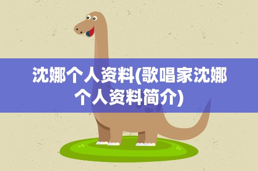沈娜个人资料(歌唱家沈娜个人资料简介)