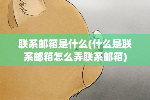 联系邮箱是什么(什么是联系邮箱怎么弄联系邮箱)
