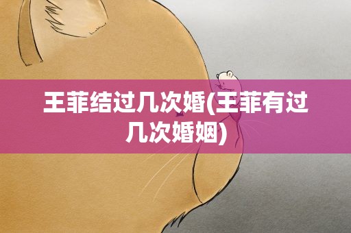 王菲结过几次婚(王菲有过几次婚姻)