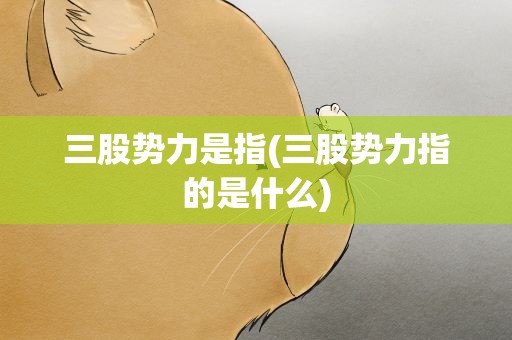 三股势力是指(三股势力指的是什么)