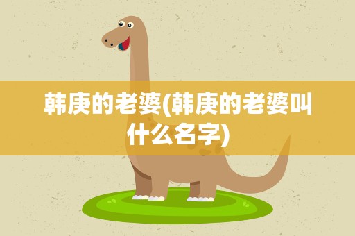 韩庚的老婆(韩庚的老婆叫什么名字)
