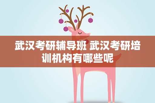 武汉考研辅导班 武汉考研培训机构有哪些呢