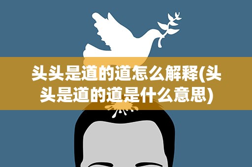 头头是道的道怎么解释(头头是道的道是什么意思)