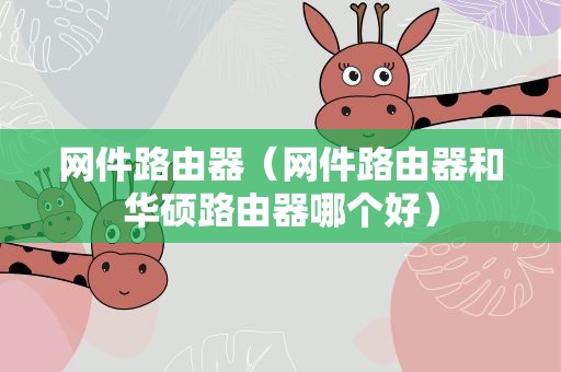 网件路由器（网件路由器和华硕路由器哪个好）