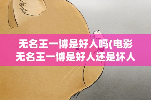 无名王一博是好人吗(电影无名王一博是好人还是坏人啊)