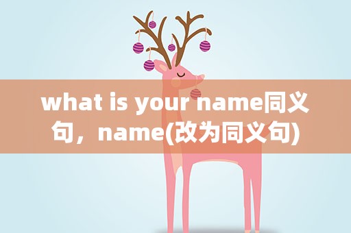 what is your name同义句，name(改为同义句)