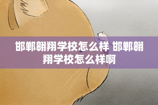 邯郸翱翔学校怎么样 邯郸翱翔学校怎么样啊