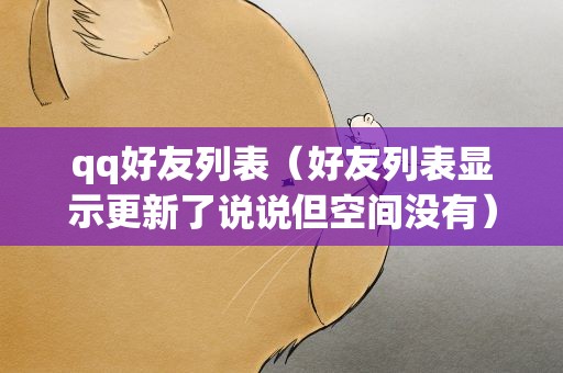 qq好友列表（好友列表显示更新了说说但空间没有）