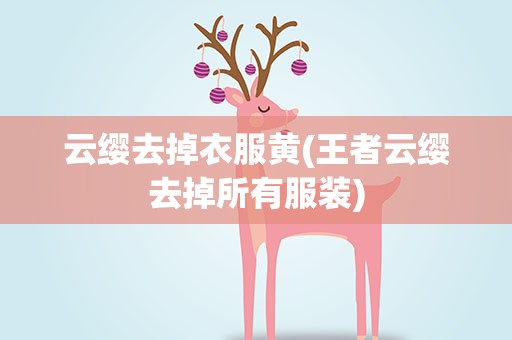 云缨去掉衣服黄(王者云缨去掉所有服装)