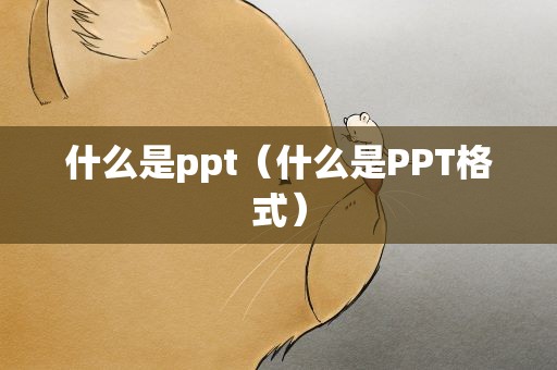 什么是ppt（什么是PPT格式）