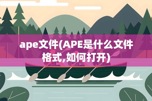ape文件(APE是什么文件格式,如何打开)