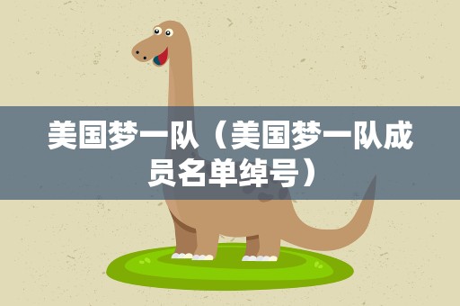 美国梦一队（美国梦一队成员名单绰号）
