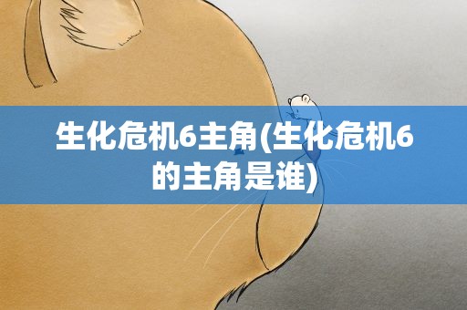 生化危机6主角(生化危机6的主角是谁)