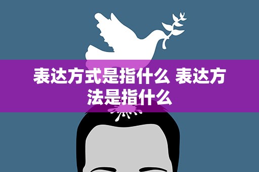表达方式是指什么 表达方法是指什么