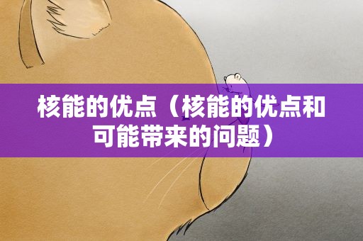 核能的优点（核能的优点和可能带来的问题）