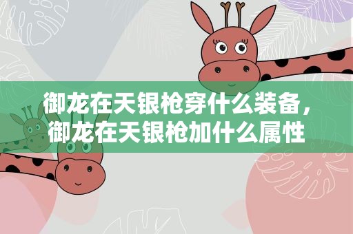 御龙在天银枪穿什么装备，御龙在天银枪加什么属性