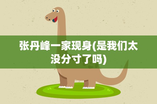 张丹峰一家现身(是我们太没分寸了吗)
