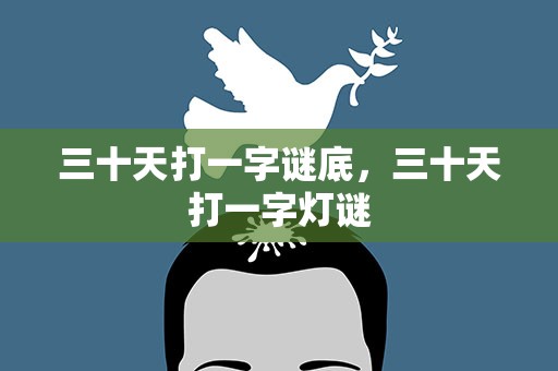 三十天打一字谜底，三十天打一字灯谜