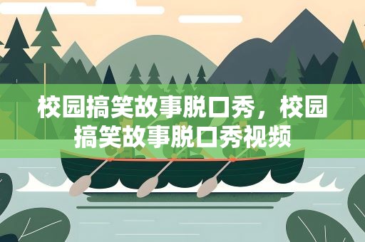 校园搞笑故事脱口秀，校园搞笑故事脱口秀视频