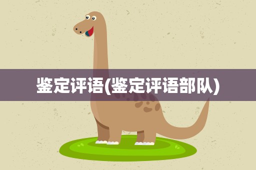 鉴定评语(鉴定评语部队)