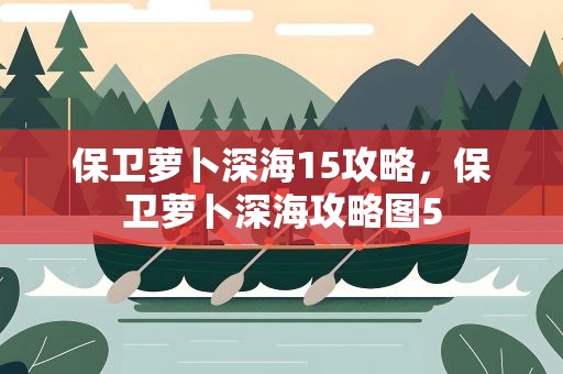 保卫萝卜深海15攻略，保卫萝卜深海攻略图5