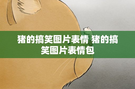 猪的搞笑图片表情 猪的搞笑图片表情包